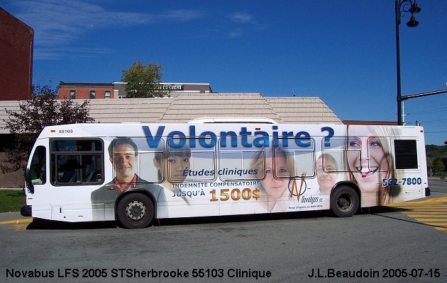 BUS/AUTOBUS: Novabus LFS 2005 STSherbrooke