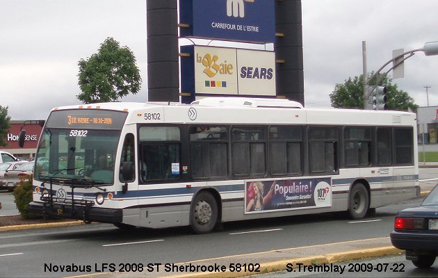 BUS/AUTOBUS: Novabus LFS 2008 STSherbrooke