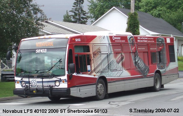 BUS/AUTOBUS: Novabus LFS 2008 STSherbrooke