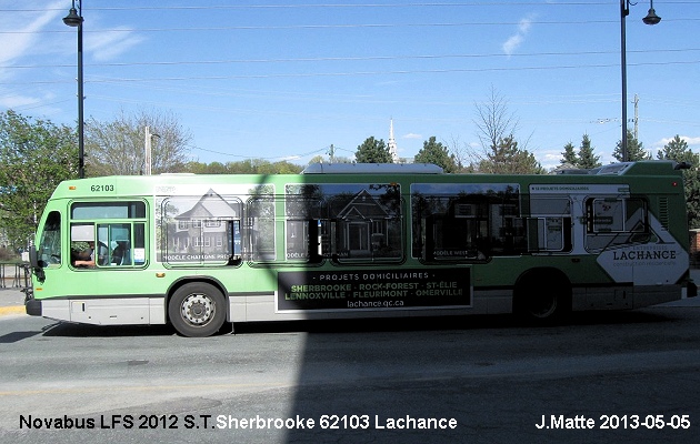 BUS/AUTOBUS: Novabus LFS 2012 STSherbrooke