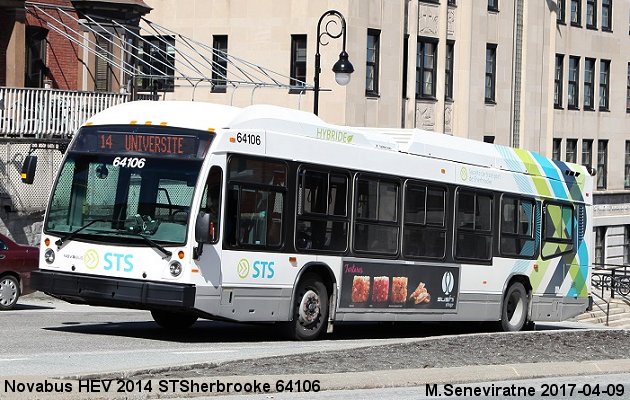 BUS/AUTOBUS: Novabus HEV 2014 STSherbrooke