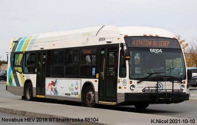 BUS/AUTOBUS: Novabus HEV 2018 STSherbrooke