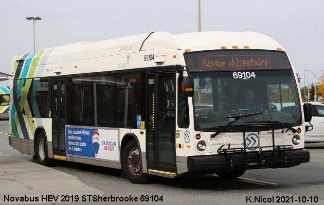 BUS/AUTOBUS: Novabus HEV 2019 STSherbrooke