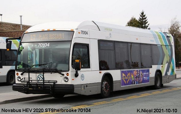 BUS/AUTOBUS: Novabus HEV 2020 STSherbrooke