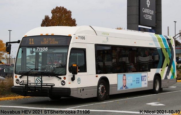 BUS/AUTOBUS: Novabus HEV 2021 STSherbrooke