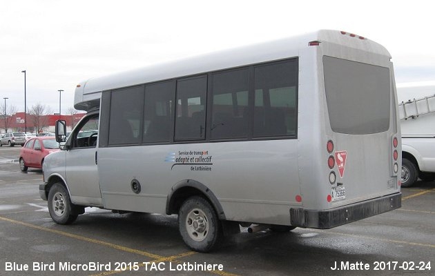BUS/AUTOBUS: Blue Bird Micro Bird 2015 TAC Lotbiniere