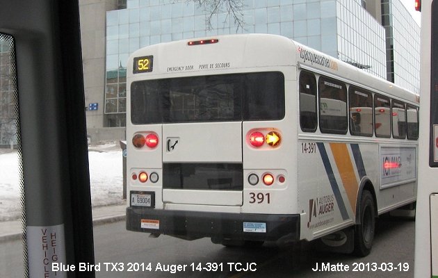 BUS/AUTOBUS: Blue Bird TX3 2014 TCJC