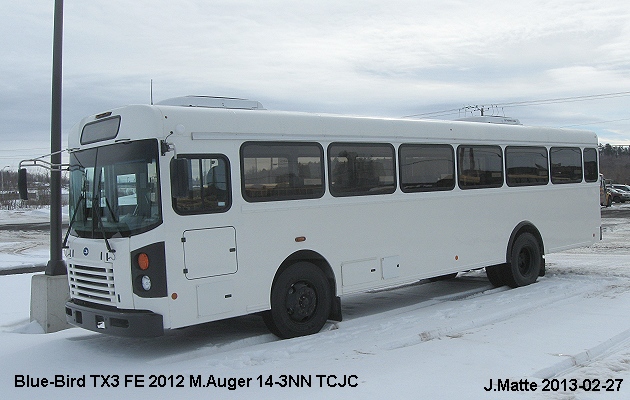 BUS/AUTOBUS: Blue Bird TX 3 2014 Auger M