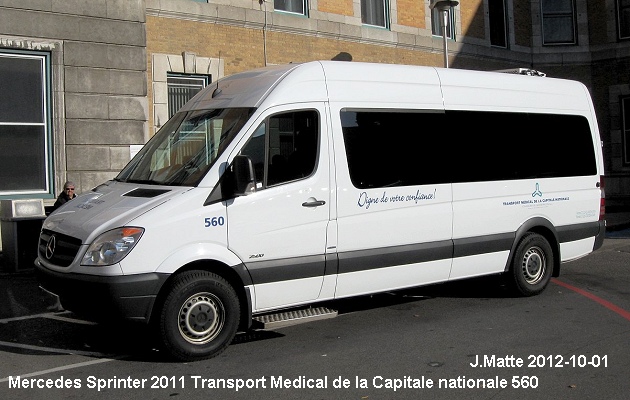 BUS/AUTOBUS: Mercedes Sprinter 2012 Tm Capitale Nationale