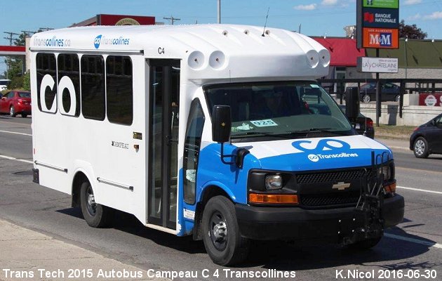 BUS/AUTOBUS: Trans Tech Mid Size 2015 Campeau