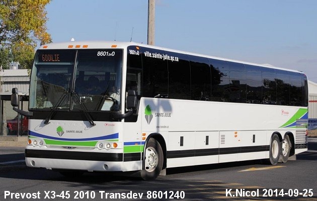 BUS/AUTOBUS: Prevost X3-45 2010 Transdev