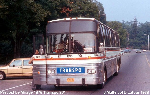 BUS/AUTOBUS: Prevost Le Mirage 1976 Transpo