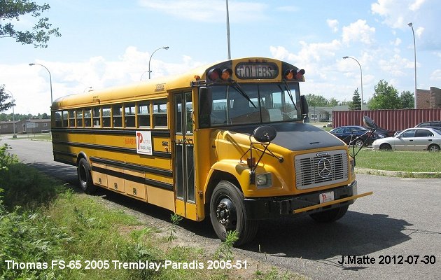 BUS/AUTOBUS: Thomas FS-65 2005 Tremblay-Paradis