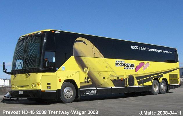 BUS/AUTOBUS: Prevost H3-45 2008 Trentway Wagar