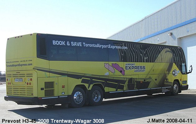 BUS/AUTOBUS: Prevost H3-45 2008 Trentway Wagar