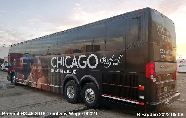 BUS/AUTOBUS: Prevost H3-45 2016 Trentway Wagar