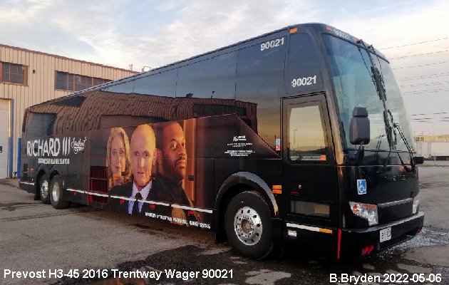 BUS/AUTOBUS: Prevost H3-45 2016 Trentway Wagar