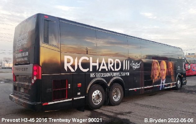 BUS/AUTOBUS: Prevost H3-45 2016 Trentway Wagar