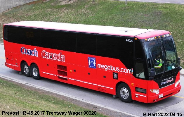 BUS/AUTOBUS: Prevost H3-45 2017 Trentway Wagar