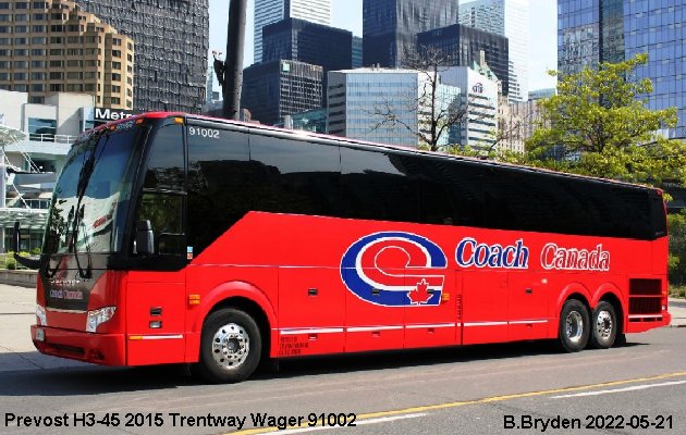 BUS/AUTOBUS: Prevost H3-45 2015 Trentway Wagar