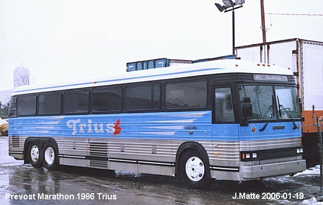 BUS/AUTOBUS: Prevost Marathon 1987 Trius