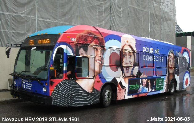 BUS/AUTOBUS: Novabus HEV 2018 STLevis