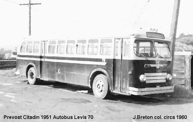 BUS/AUTOBUS: Prevost Suburbin 1951 Levis Autobus