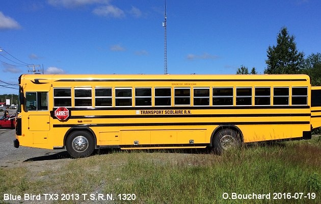 BUS/AUTOBUS: Blue Bird TX 3 2013 T.S.R.N.