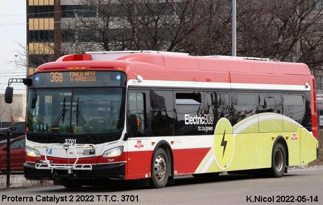 BUS/AUTOBUS: Proterra Catalyst 2 2020 Toronto Transit Commission