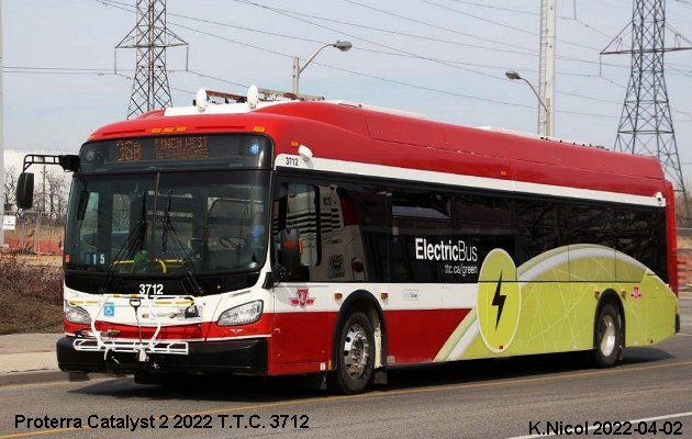 BUS/AUTOBUS: Proterra Catalyst 2 2020 Toronto Transit Commission