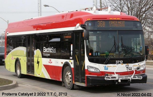 BUS/AUTOBUS: Proterra Catalyst 2 2020 Toronto Transit Commission