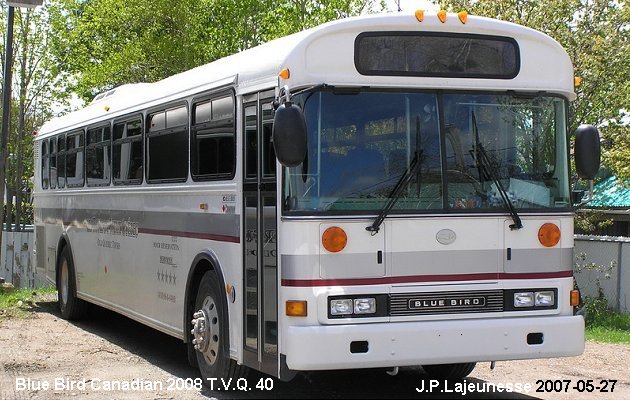 BUS/AUTOBUS: Blue Bird Canadian 2008 T.V.Q.