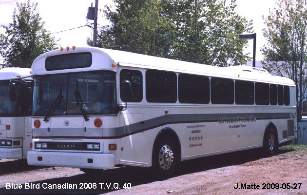 BUS/AUTOBUS: Blue Bird Canadian 2008 T.V.Q.