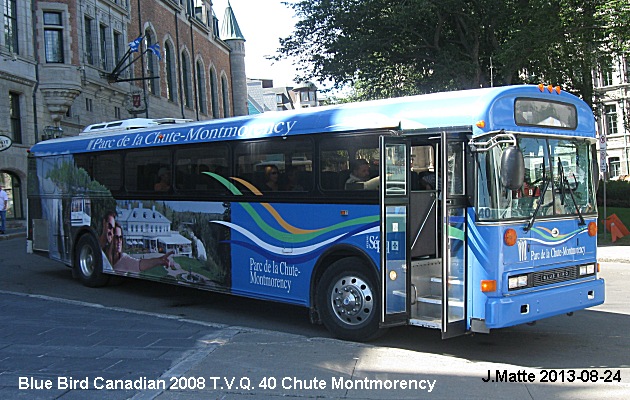 BUS/AUTOBUS: Blue Bird Canadianna 2008 T.V.Q.