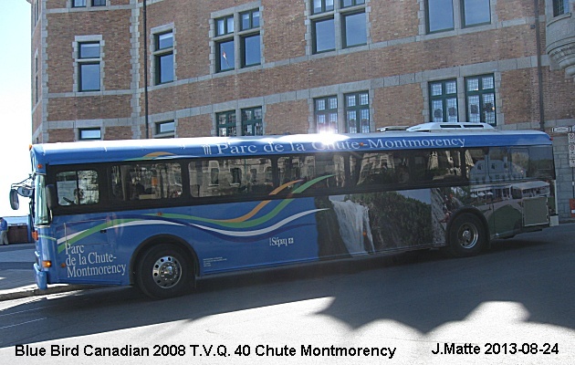 BUS/AUTOBUS: Blue Bird Canadiana 2008 T.V.Q.