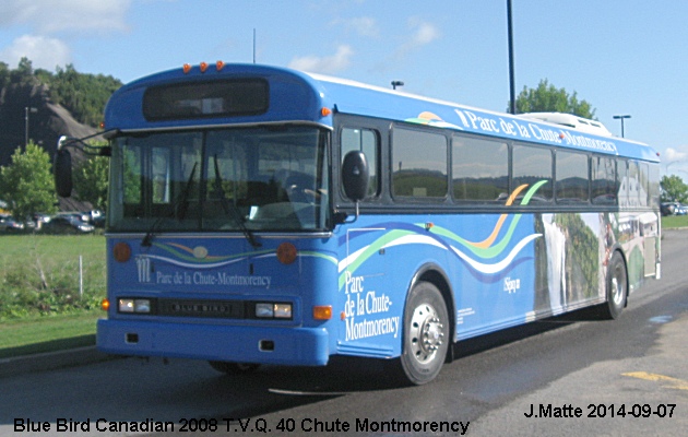 BUS/AUTOBUS: Blue Bird Canadiana 2008 T.V.Q.