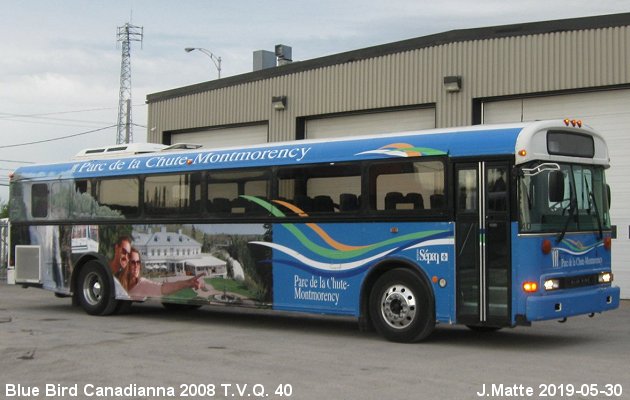 BUS/AUTOBUS: Blue Bird Canadiana 2008 T.V.Q.
