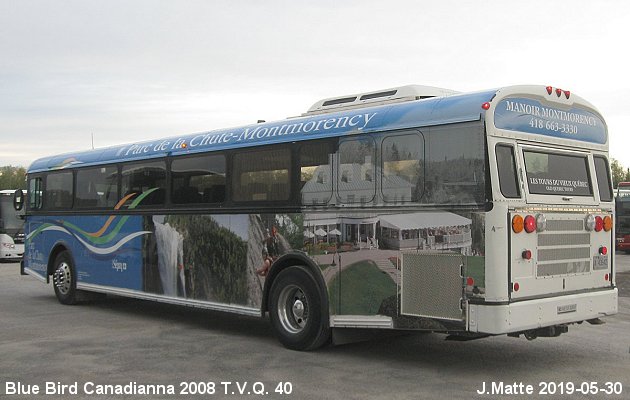 BUS/AUTOBUS: Blue Bird Canadiana 2008 T.V.Q.