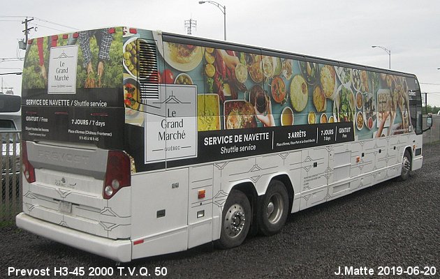 BUS/AUTOBUS: Prevost H3-45 2000 T.V.Q.