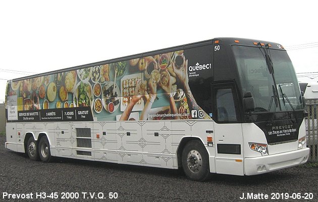 BUS/AUTOBUS: Prevost H3-45 2000 T.V.Q.