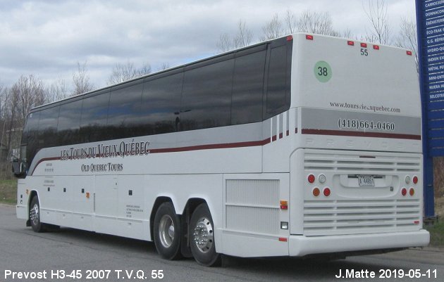 BUS/AUTOBUS: Prevost H3-45 2007 T.V.Q.