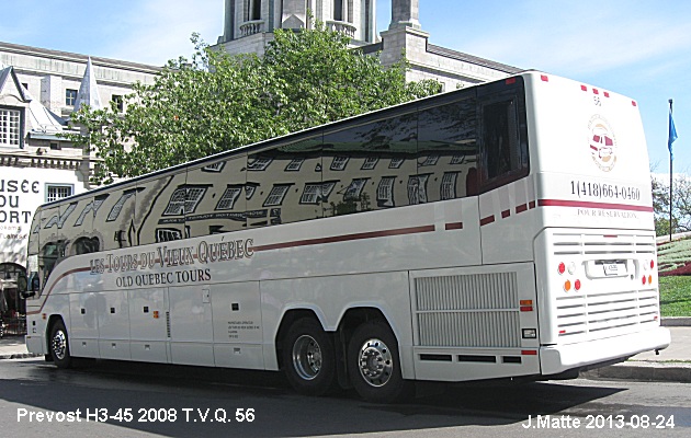 BUS/AUTOBUS: Prevost H3-45 2008 T.V.Q.