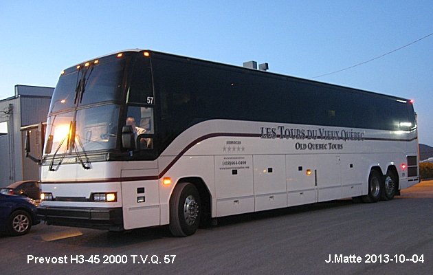 BUS/AUTOBUS: Prevost H3-45 2000 T.V.Q.