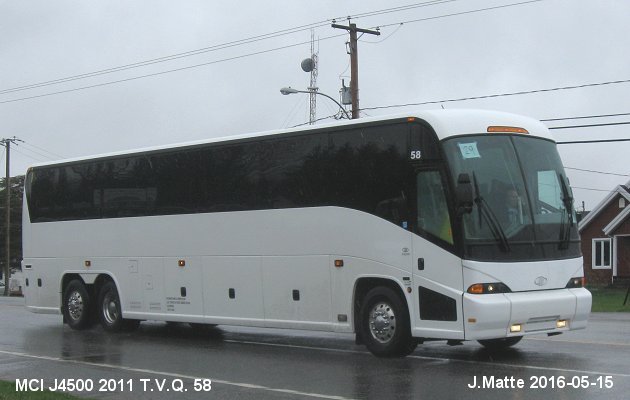 BUS/AUTOBUS: MCI J4500 2011 T.V.Q.