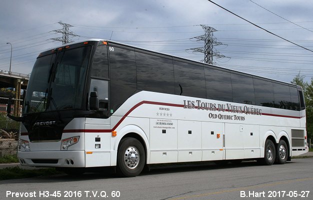 BUS/AUTOBUS: Prevost H3-45 2016 T.V.Q.