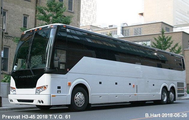 BUS/AUTOBUS: Prevost H3-45 2018 T.V.Q.