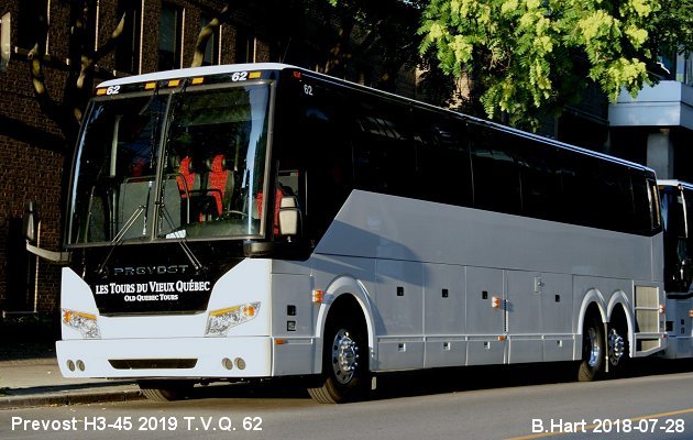 BUS/AUTOBUS: Prevost H3-45 2019 T.V.Q.