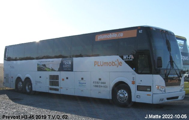 BUS/AUTOBUS: Pontiac H3-45 2019 Tours Vieux Quebec