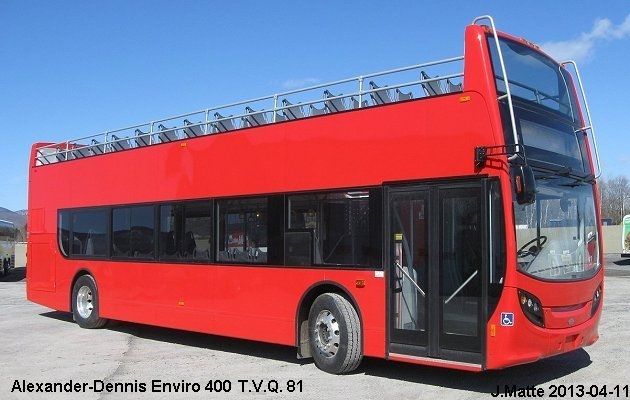 BUS/AUTOBUS: Alexander-Dennis Enviro 400 2013 T.V.Q.