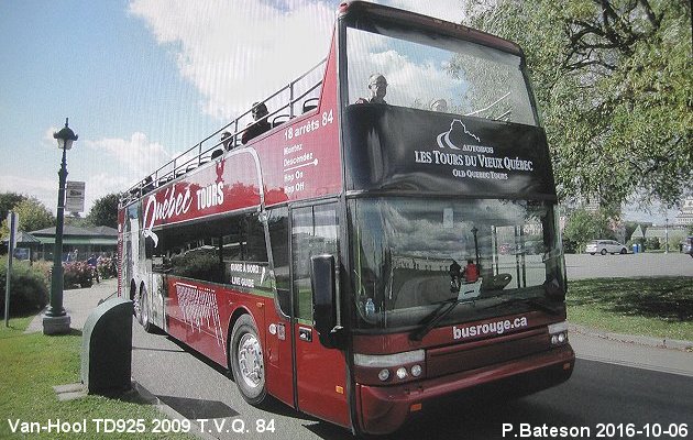 BUS/AUTOBUS: Van Hool TD925 2009 T.V.Q.